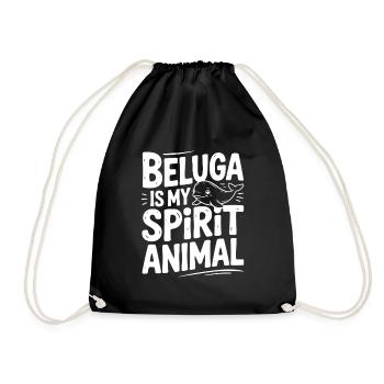 Beluga is My Spirit Animal - Drawstring Bag - black - Front