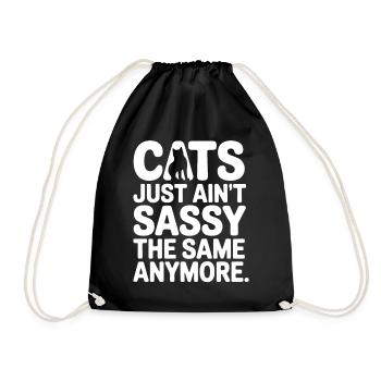 Les chats ne sont plus impertinents - Sac de sport léger - noir - Devant