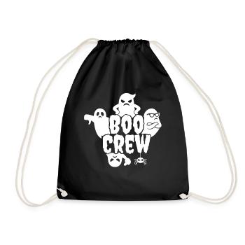 Halloween, Boo Crew, Boo ! Fantômes effrayants et araignée - Sac de sport léger - noir - Devant