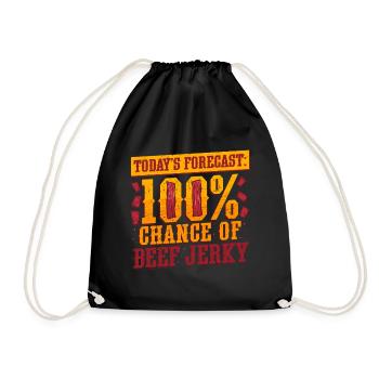 Viande séchée de bœuf séchée Biltong Pemmican - Sac de sport léger - noir - Devant