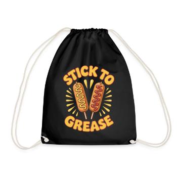 Restez avec Fat Corn Dogs Foodie Fat Food - Sac de sport léger - noir - Devant