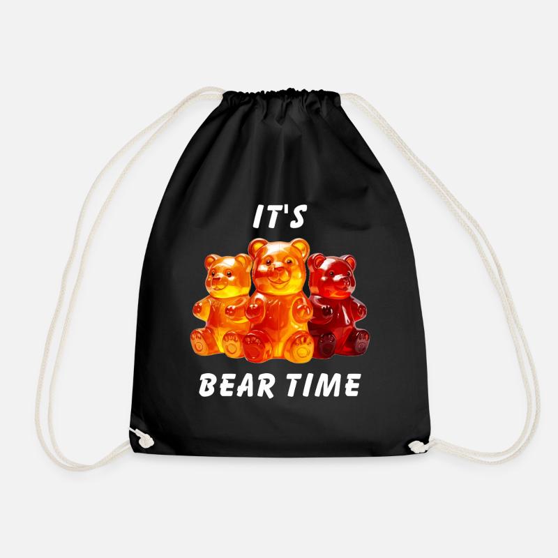 GUMMIBÄREN IT'S BEAR TIME - Turnbeutel - Schwarz