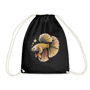 Betta Couleur Explosion Poisson - Sac de sport léger - noir - Devant