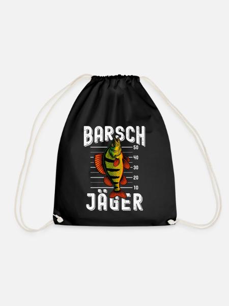 Barsch Jäger Flussbarsch Barschangeln Barsche - Turnbeutel - Schwarz