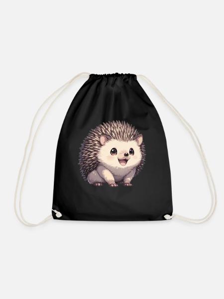 Igel - Turnbeutel - Schwarz