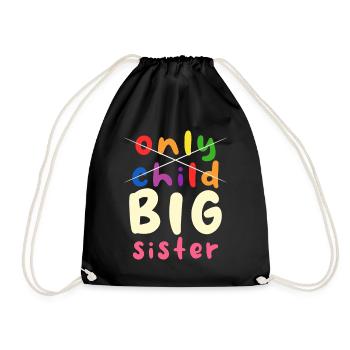 Große Schwester Stolz Design - Turnbeutel - Schwarz - Vorne
