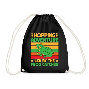 Frog Catcher Hopping Adventure Frog - Turnbeutel - Schwarz - Vorne
