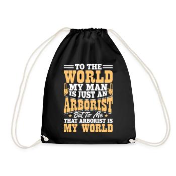 Funny Woodworker Woodworker Gift - Drawstring Bag - black - Front