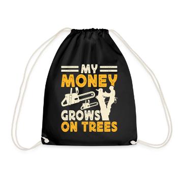 Funny Woodworker Woodworker Gift - Drawstring Bag - black - Front