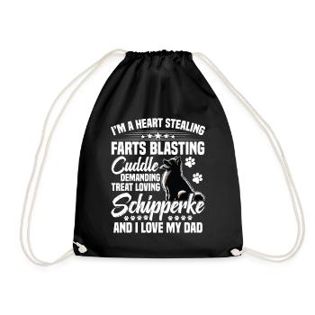 I'd push them in front of zombies to get my - Drawstring Bag - black - Front