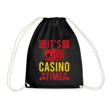 Gambling Fan It´s Casino Time Casino - Turnbeutel - Schwarz - Vorne
