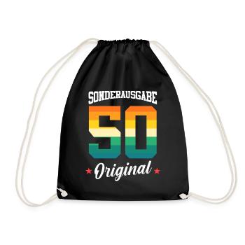 50 Birthday - Drawstring Bag - black - Front