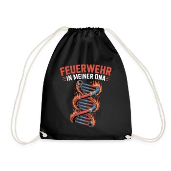 Feuerwehr Feuerwehrmann Freiwillige Feuerwehr - Turnbeutel - Schwarz - Vorne