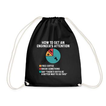 Comment attirer l'attention d'un ingénieur Casser quelque chose - Sac de sport léger - noir - Devant