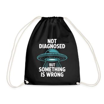 Not diagnosed, but something fits - Drawstring Bag - black - Front