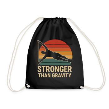 Stronger Than Gravity Calisthenics Fitnessstudio - Turnbeutel - Schwarz - Vorne