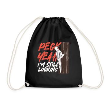 Elfenbein Specht Vogelbeobachter Peck Yeah - Sac de sport léger - noir - Devant