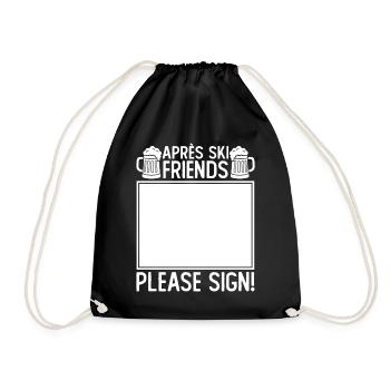 amis de l’après-ski veuillez signer - Sac de sport léger - noir - Devant