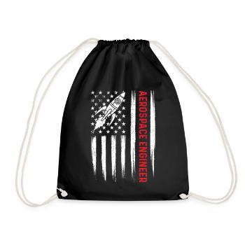 Aerospace Engineer Simple Bold STEM Pride Quote - Drawstring Bag - black - Front