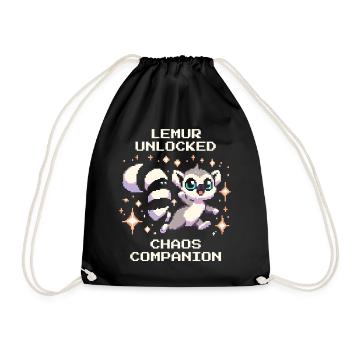 Lémurien débloqué | Compagnon du Chaos, RPG - Sac de sport léger - noir - Devant