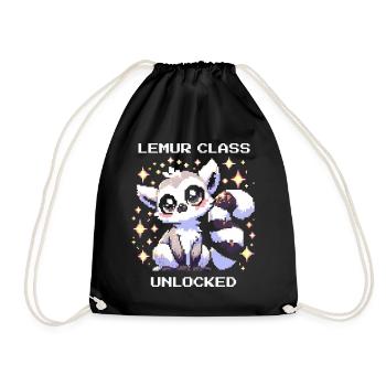 Classe de lémurien débloquée | RPG, Mise à niveau - Sac de sport léger - noir - Devant