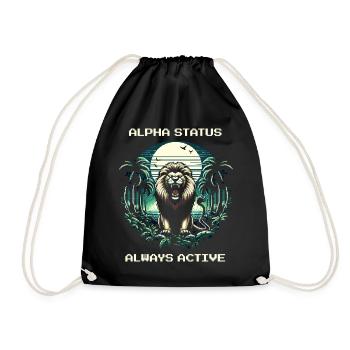 Alpha Status Active | Leo Domination Nature - Drawstring Bag - black - Front
