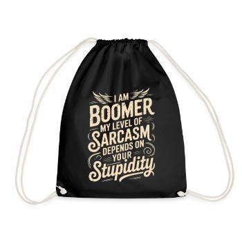 Sarcasme boomer disant conception de chemise - Sac de sport léger - noir - Devant