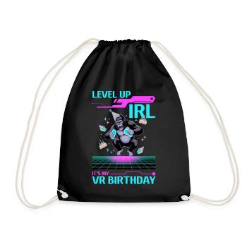 Birthday Gamer VR - Turnbeutel - Schwarz - Vorne