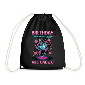 Birthday Gamer VR - Turnbeutel - Schwarz - Vorne