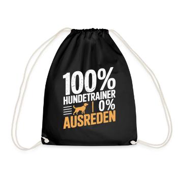 Dog School Dog Lover Dog Trainer - Drawstring Bag - black - Front