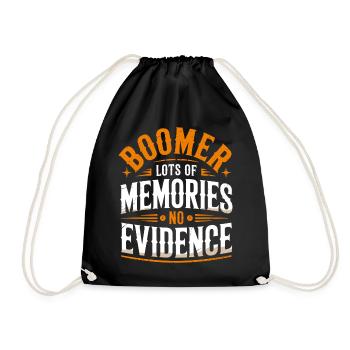 Boomer Memories Without Evidence - Drawstring Bag - black - Front