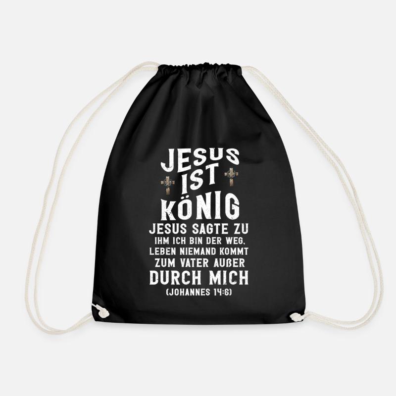 Jesus Christlich Katholiken Gläubiger Gottesdienst - Turnbeutel - Schwarz