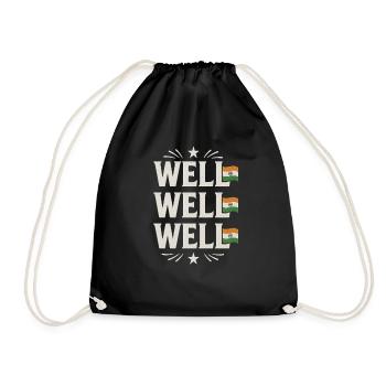 Well Well India Funny India Meme, Indian  - Drawstring Bag - black - Front
