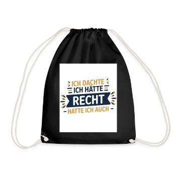 Je pensais que j’avais raison – je l’étais ! - Sac de sport léger - noir - Devant