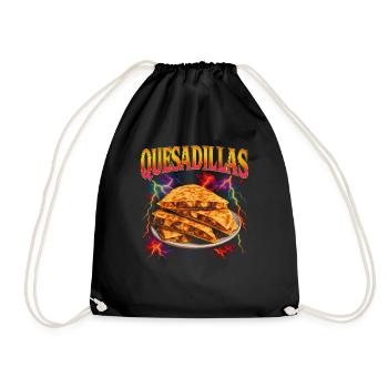 Quesadillas Favorite Food Strange Quesadillas de - Drawstring Bag - black - Front