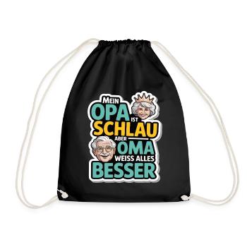 Drôle grand-mère grand-père disant design pour les enfants & - Sac de sport léger - noir - Devant