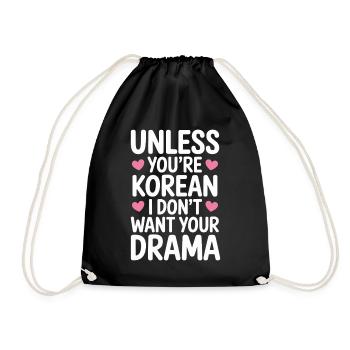 À moins que vous ne soyez un K-drama coréen - Sac de sport léger - noir - Devant