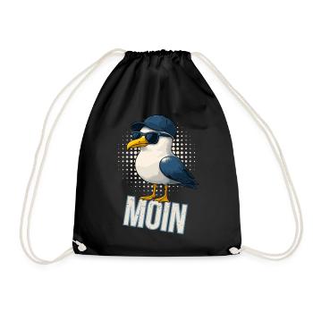 Moin - Mouette avec lunettes de soleil - Sac de sport léger - noir - Devant