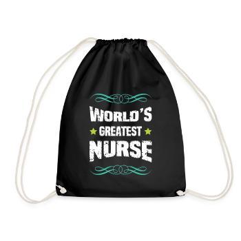 Worlds Greatest Nurse  - Turnbeutel - Schwarz - Vorne