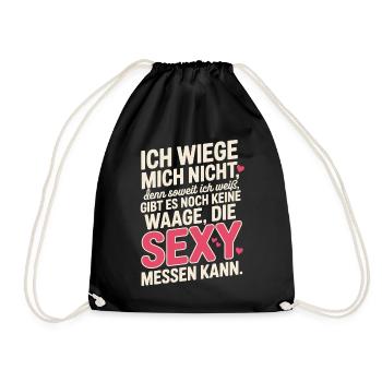 Body Positivity Ich Wiege Mich Nicht Sexy Curvy - Turnbeutel - Schwarz - Vorne