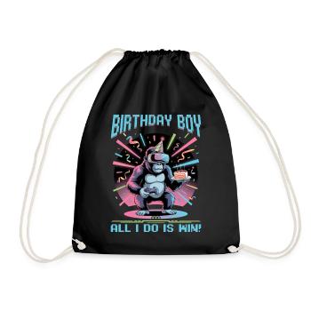 Birthday Gamer VR - Turnbeutel - Schwarz - Vorne