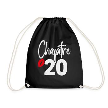 Chapter 20 Birthday Gift Woman 20 Years - Drawstring Bag - black - Front
