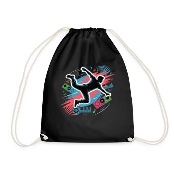 Streetdance Beat – Urban DJ Music Design - Sac de sport léger - noir - Devant