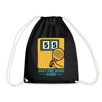 Padel Nur noch ein Spiel Lustiges Tennis - Turnbeutel - Schwarz - Vorne
