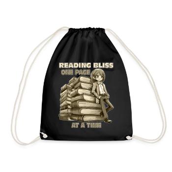 BÜCHER READING BLISS ONE PAGE AT A TIME - Turnbeutel - Schwarz - Vorne