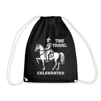 MITTELALTER REITER TIME TRAVEL CELEBRATED - Turnbeutel - Schwarz - Vorne