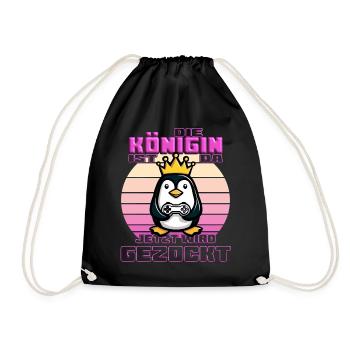 The queen wants to gamble - Drawstring Bag - black - Front