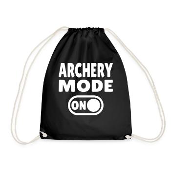Archery Mode ON - Drawstring Bag - black - Front