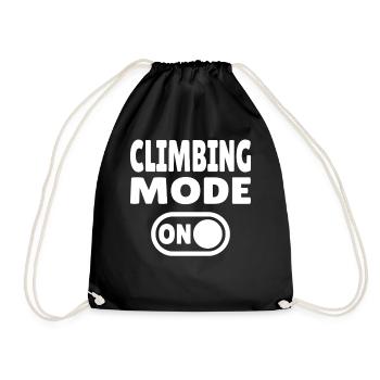 Climbing Mode ON – Boulder & Kletter Style - Drawstring Bag - black - Front