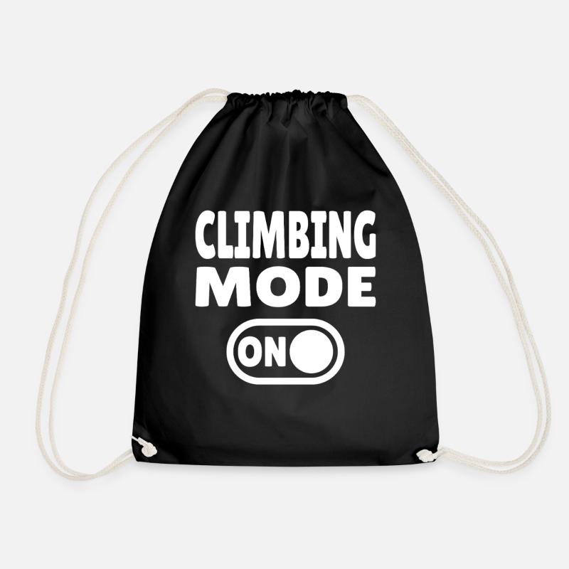 Climbing Mode ON – Boulder & Kletter Style - Turnbeutel - Schwarz